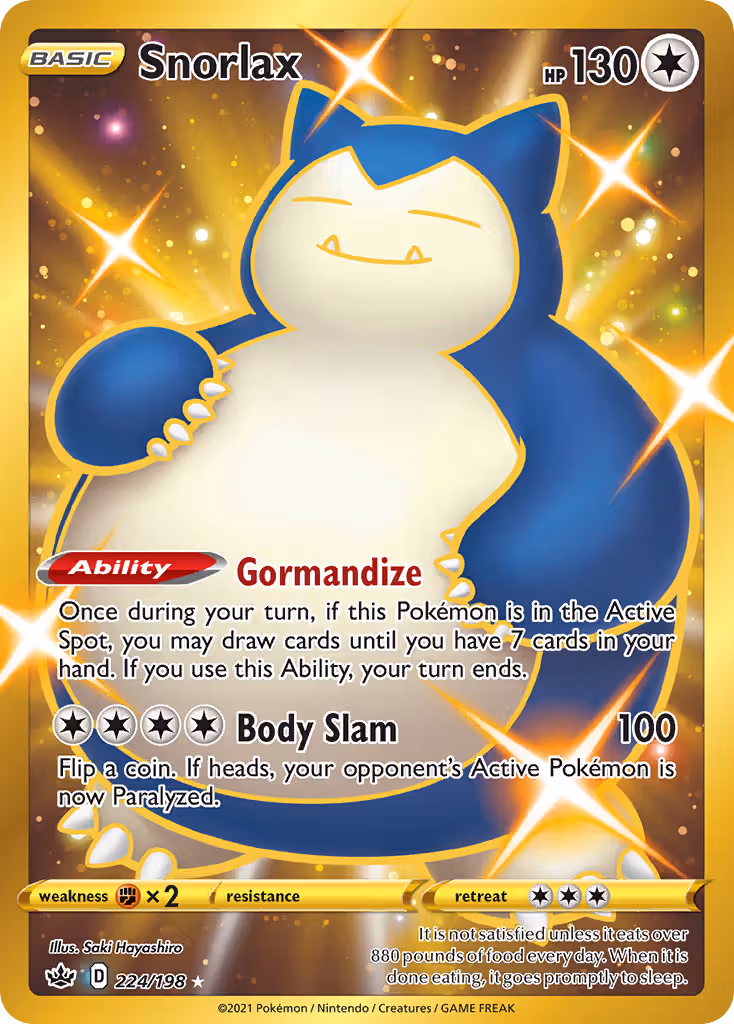 Snorlax 224/198 Pokemon card