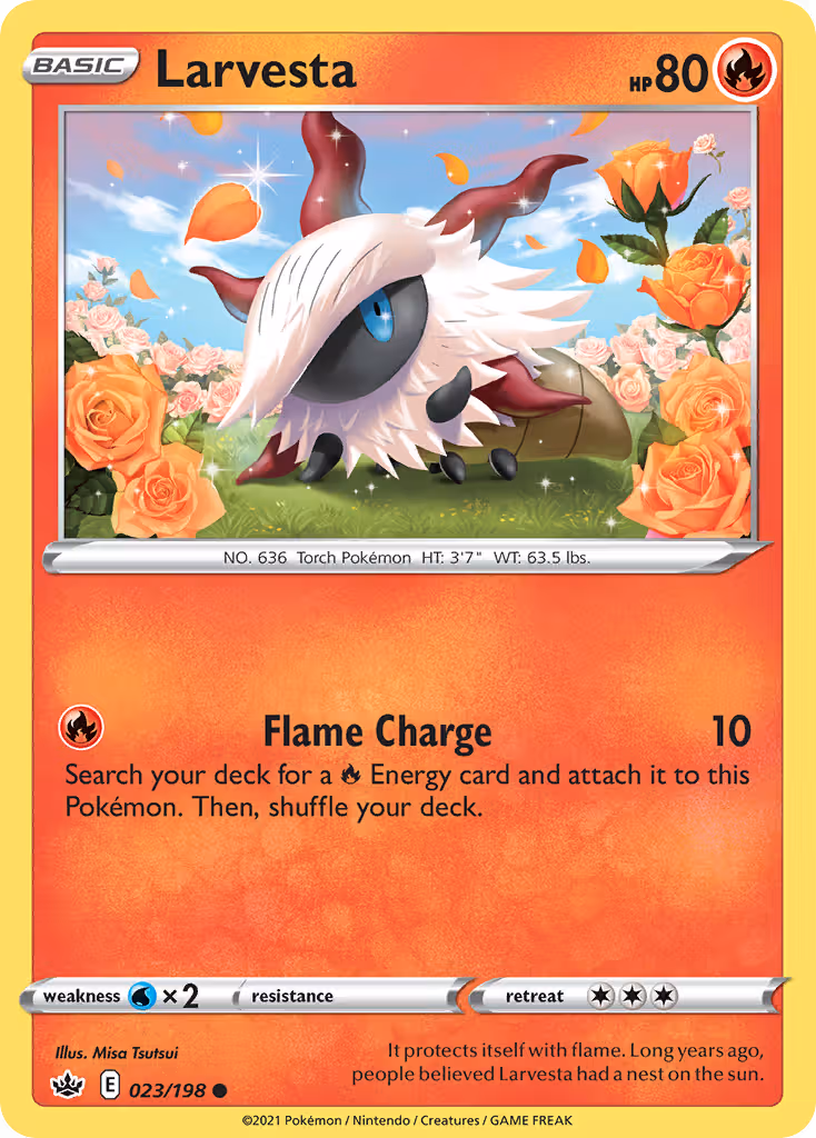 Larvesta 23/198 Pokemon card