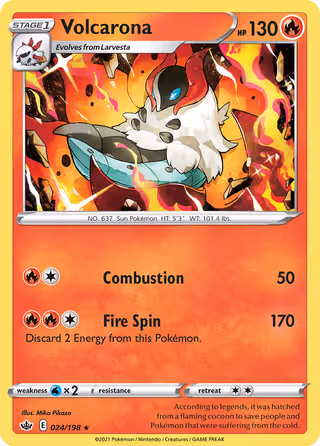 Volcarona 24/198 Pokemon card