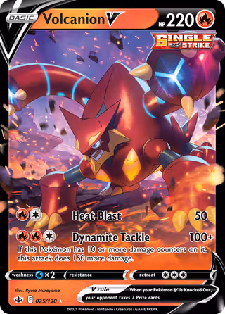 Volcanion V 25/198 Pokemon card