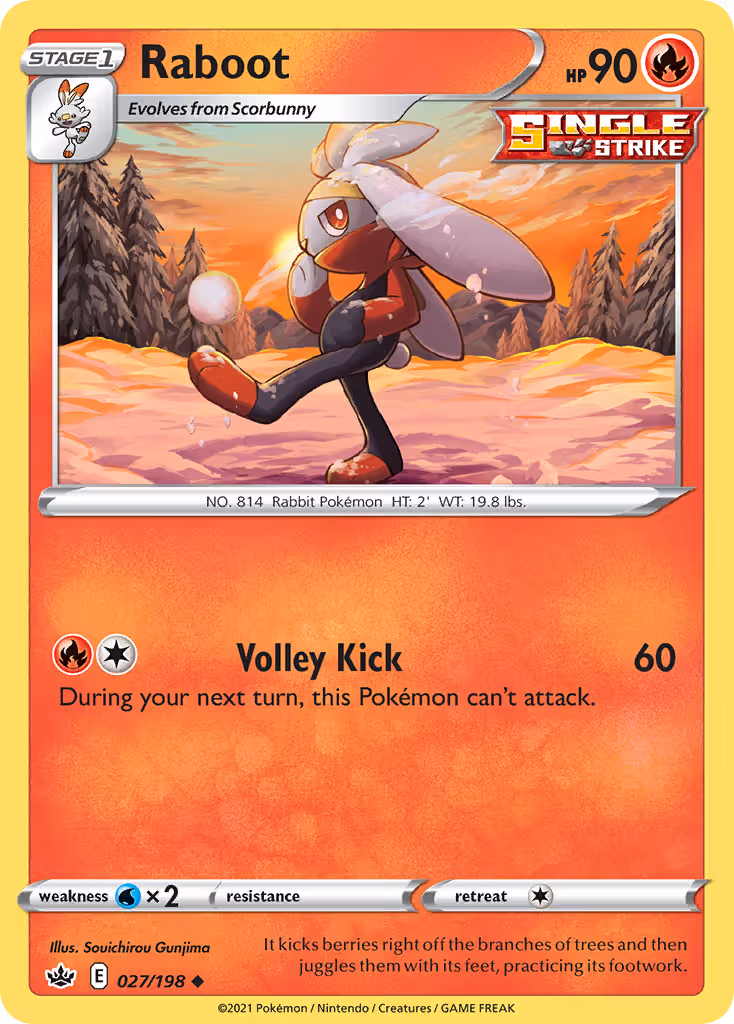 Raboot 27/198 Pokemon card