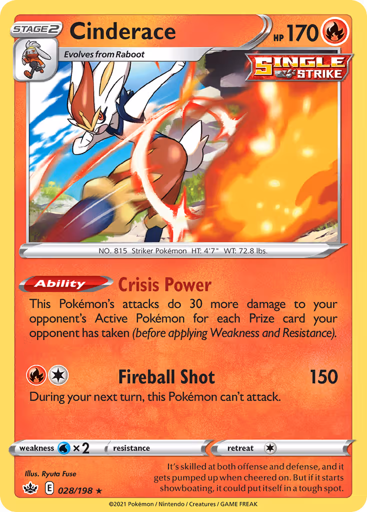 Cinderace 28/198 Pokemon card
