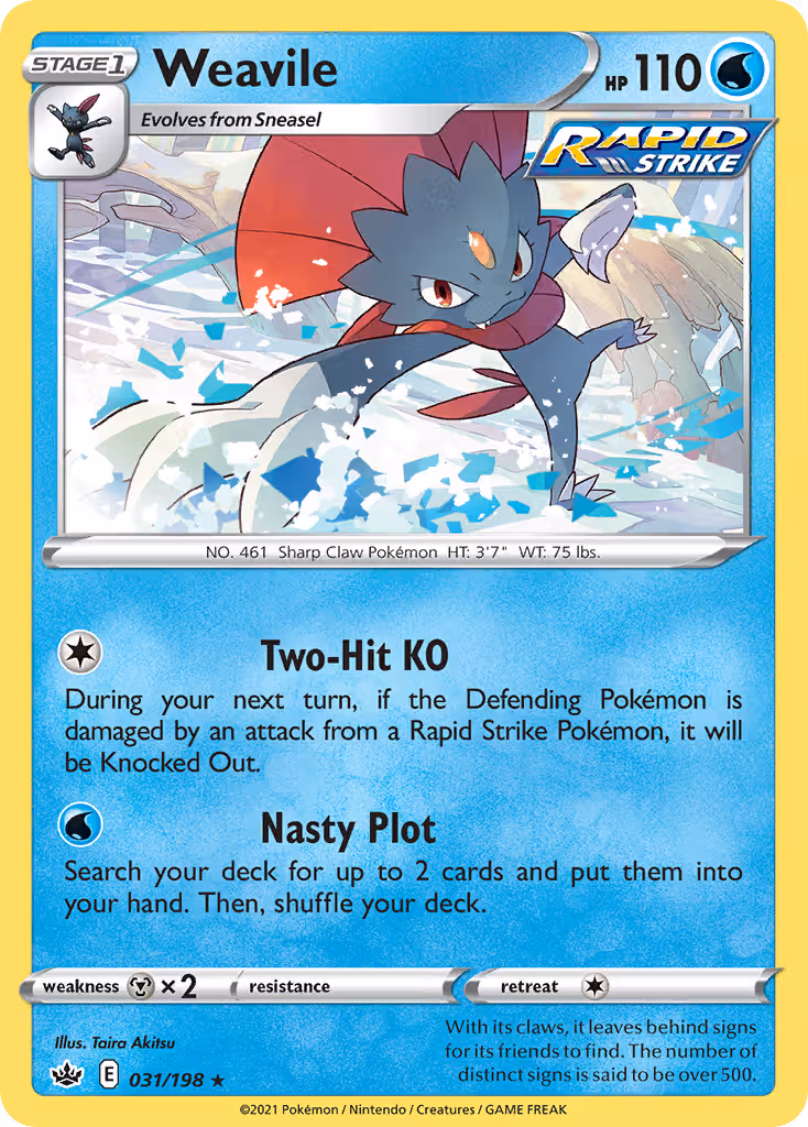 Weavile 31/198 Pokemon card