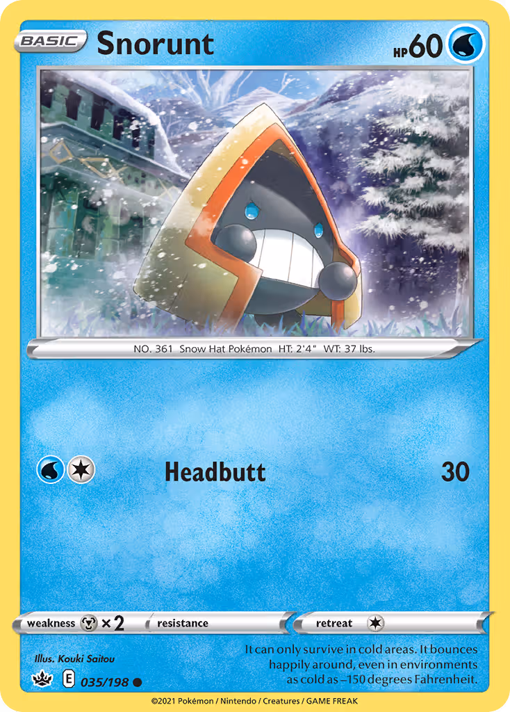 Snorunt 35/198 Pokemon card