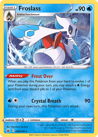 Froslass 36/198 Pokemon card