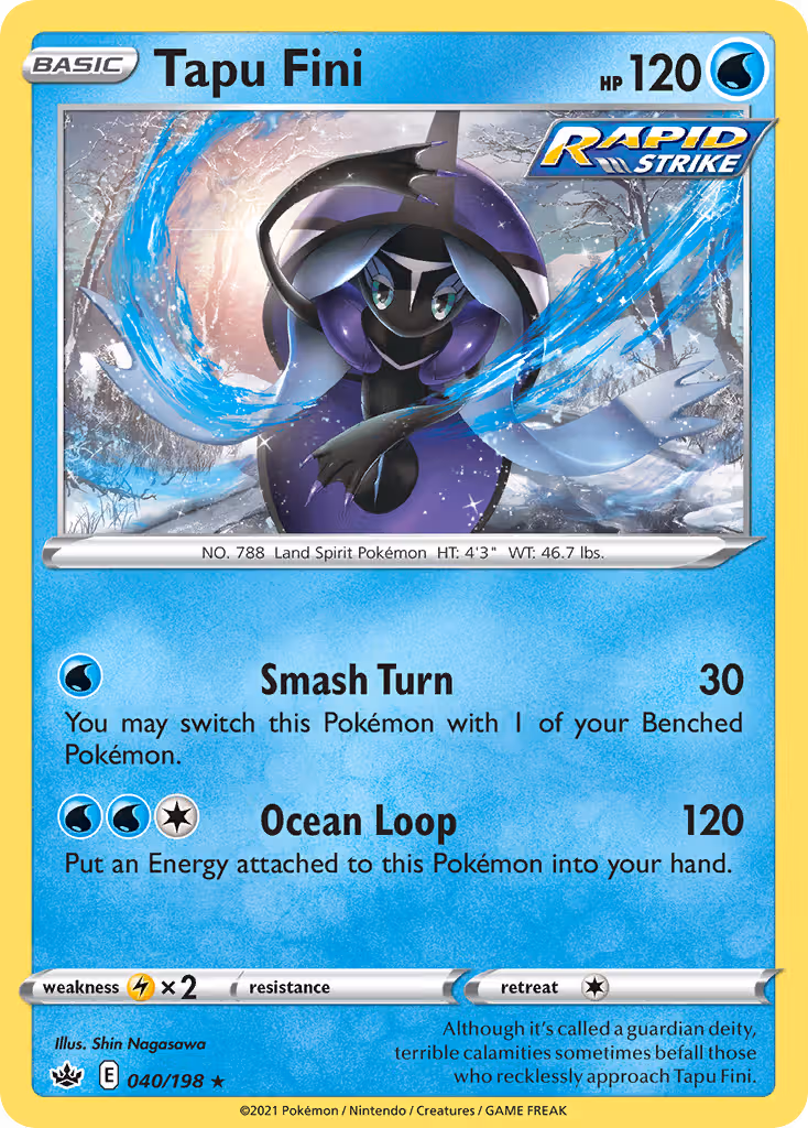 Tapu Fini 40/198 Pokemon card