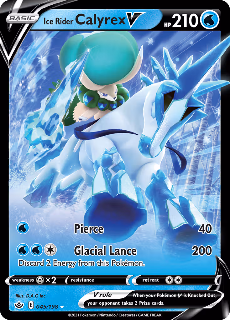 Ice Rider Calyrex V 45/198 Pokemon card