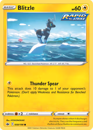 Blitzle 50/198 Pokemon card