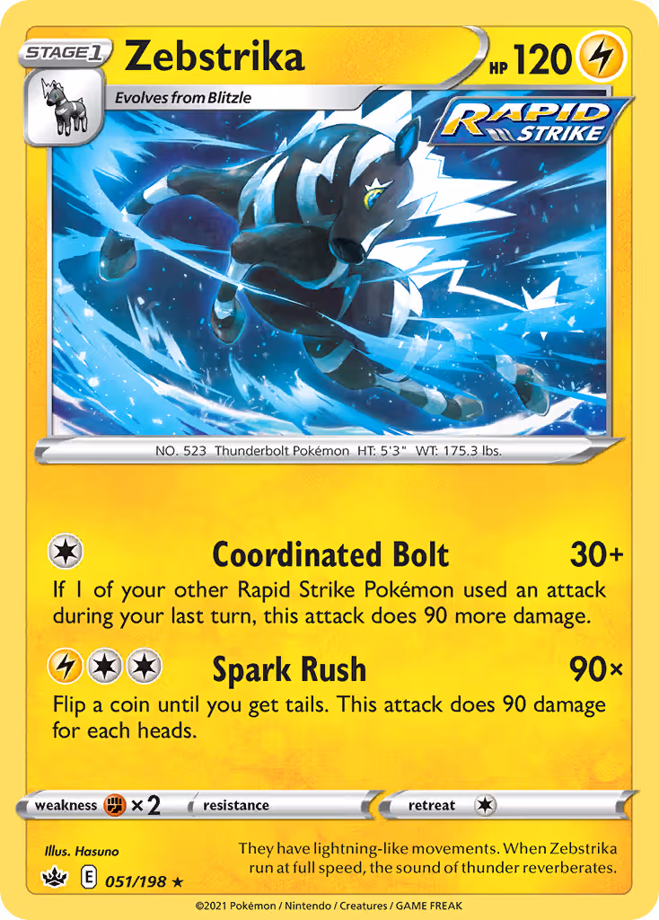 Zebstrika 51/198 Pokemon card