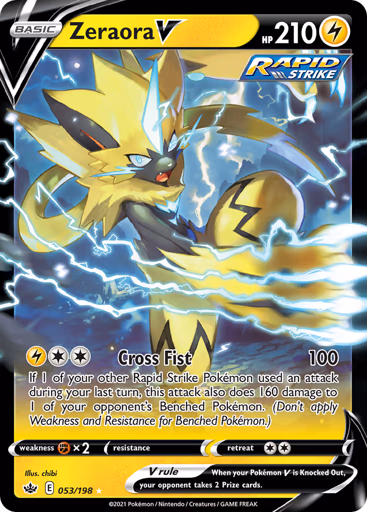 Zeraora V 53/198 Pokemon card