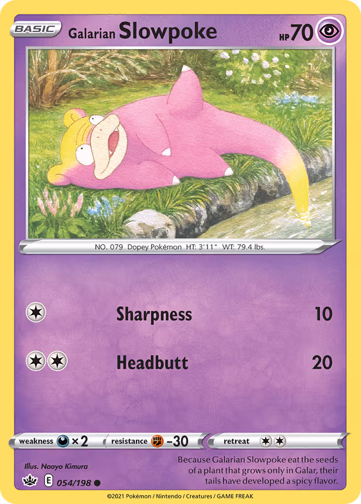 Galarian Slowpoke 54/198 Pokemon card