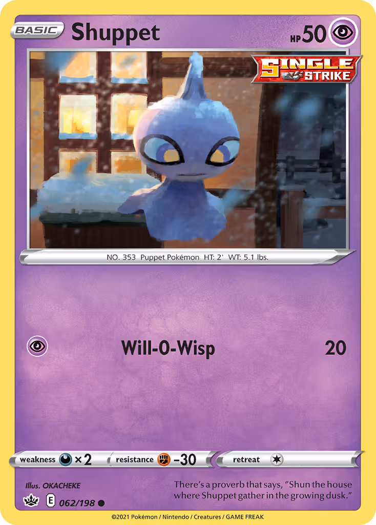 Shuppet 62/198 Pokemon card