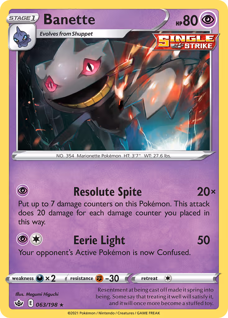 Banette 63/198 Pokemon card
