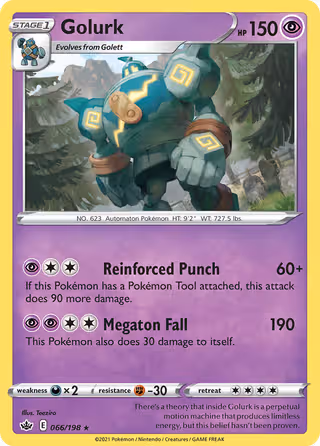 Golurk 66/198 Pokemon card