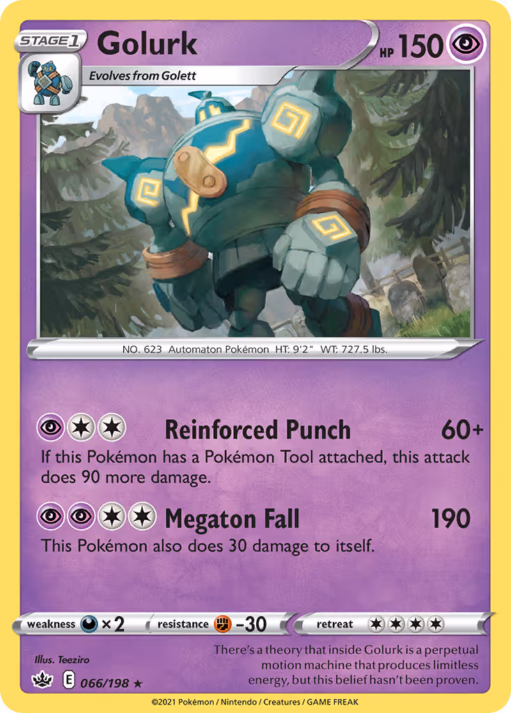 Golurk 66/198 Pokemon card