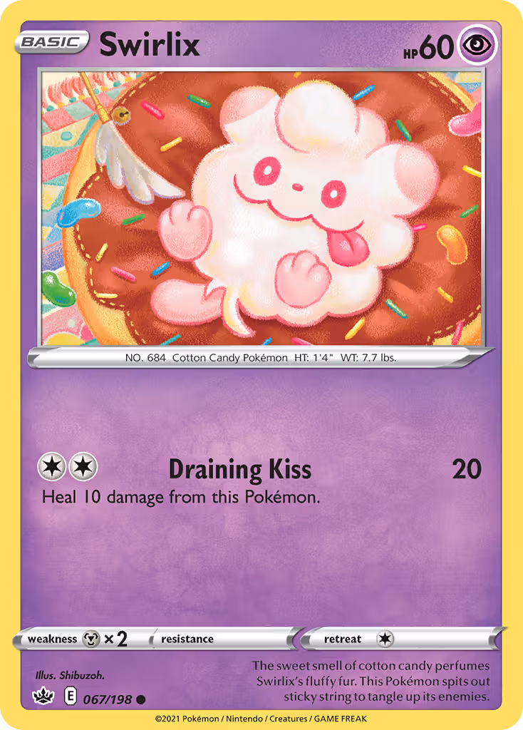 Swirlix 67/198 Pokemon card