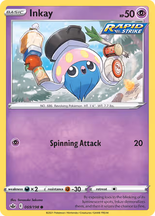 Inkay 69/198 Pokemon card