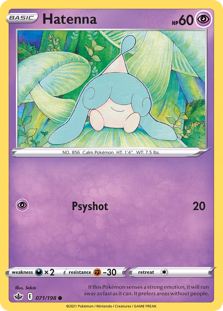 Hatenna 71/198 Pokemon card