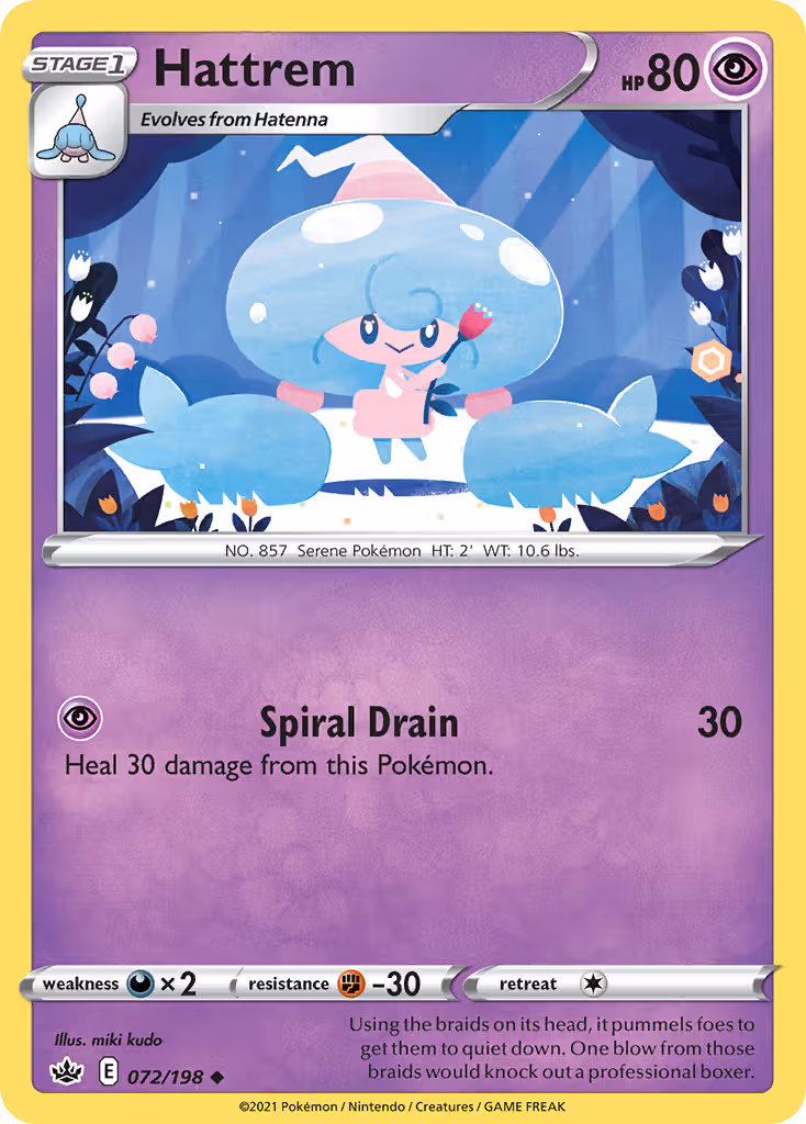 Hattrem 72/198 Pokemon card