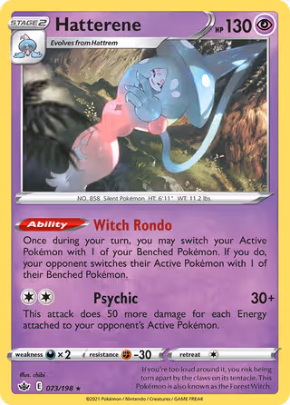 Hatterene 73/198 Pokemon card