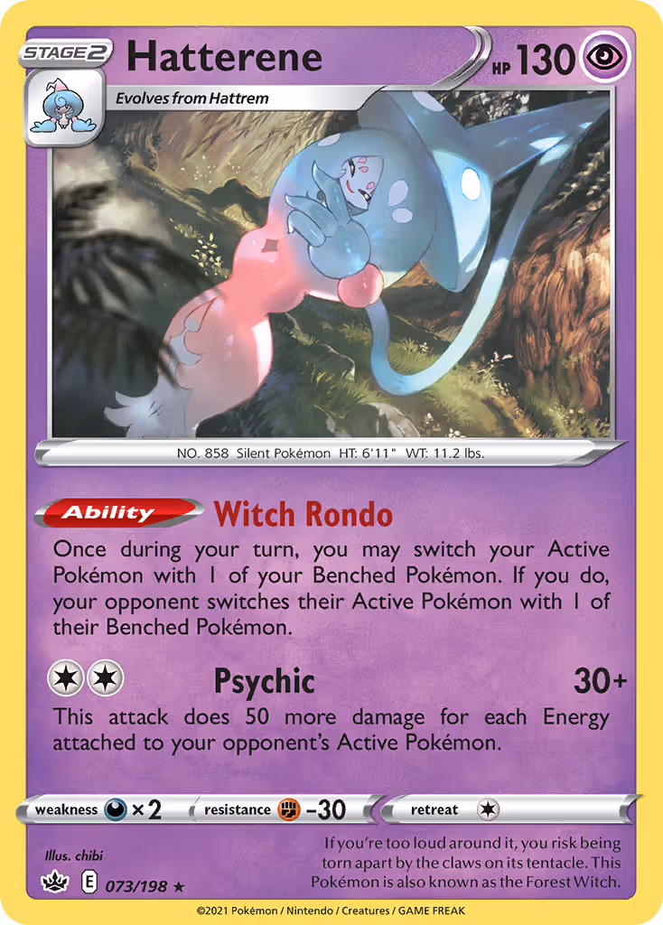Hatterene 73/198 Pokemon card