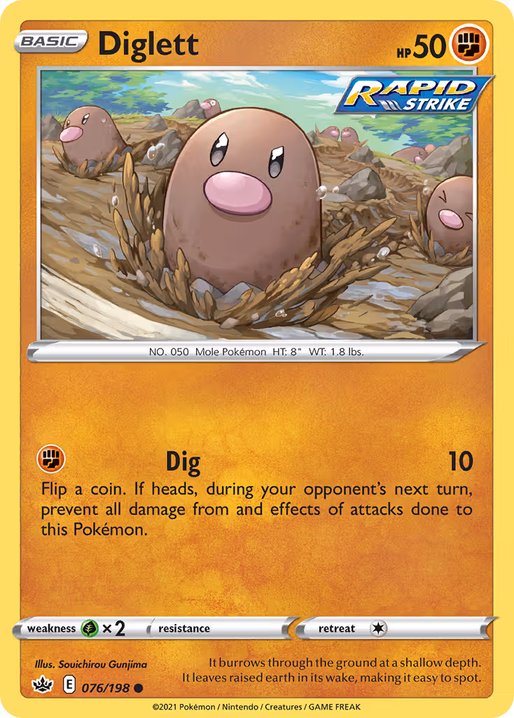 Diglett 76/198 Pokemon card