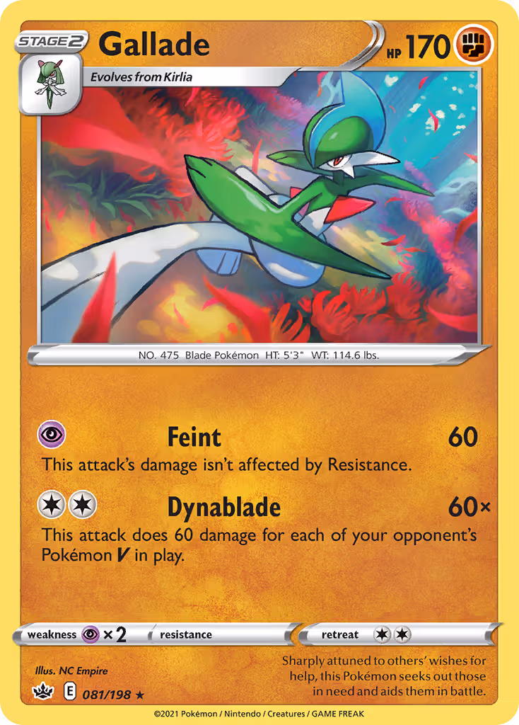 Gallade 81/198 Pokemon card