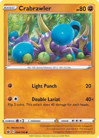 Crabrawler 84/198 Pokemon card