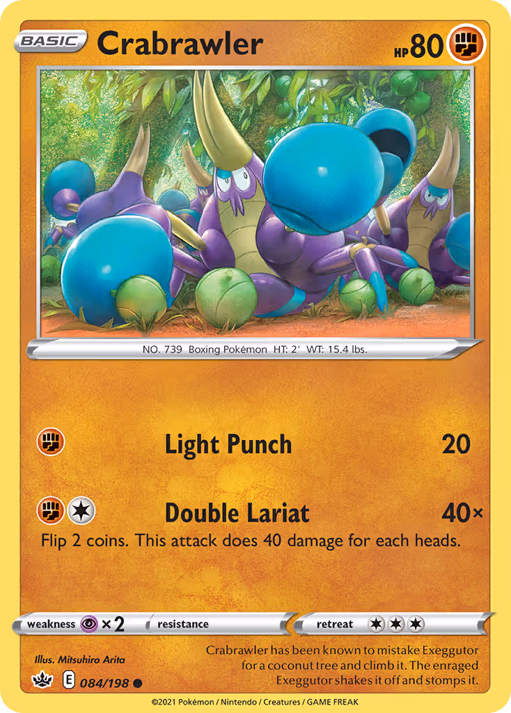 Crabrawler 84/198 Pokemon card