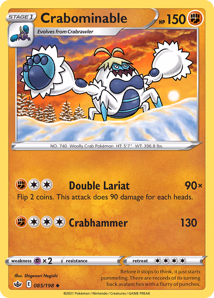 Crabominable 85/198 Pokemon card