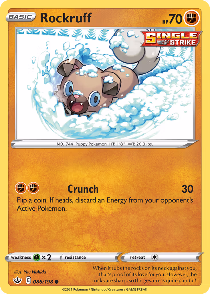 Rockruff 86/198 Pokemon card