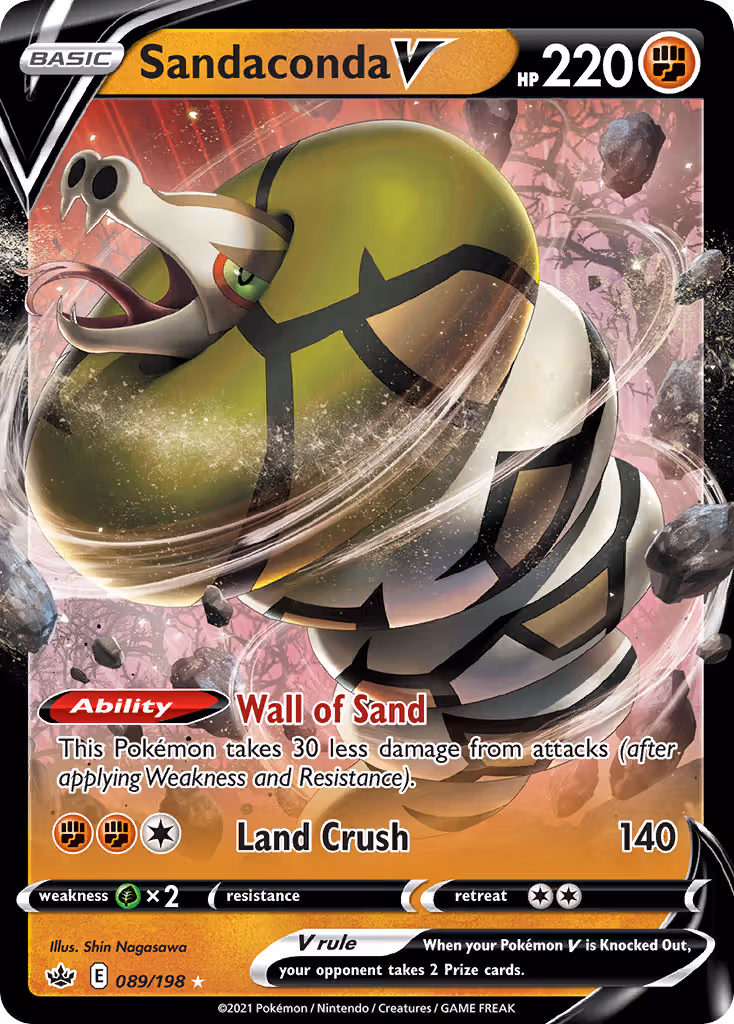 Sandaconda V 89/198 Pokemon card