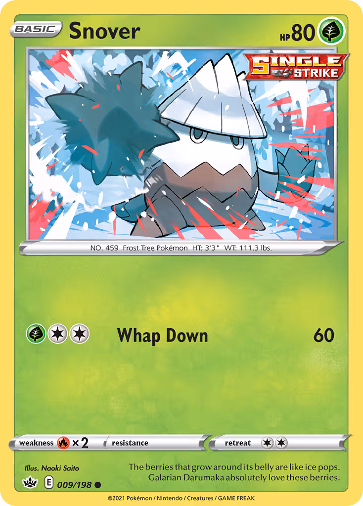 Snover 9/198 Pokemon card