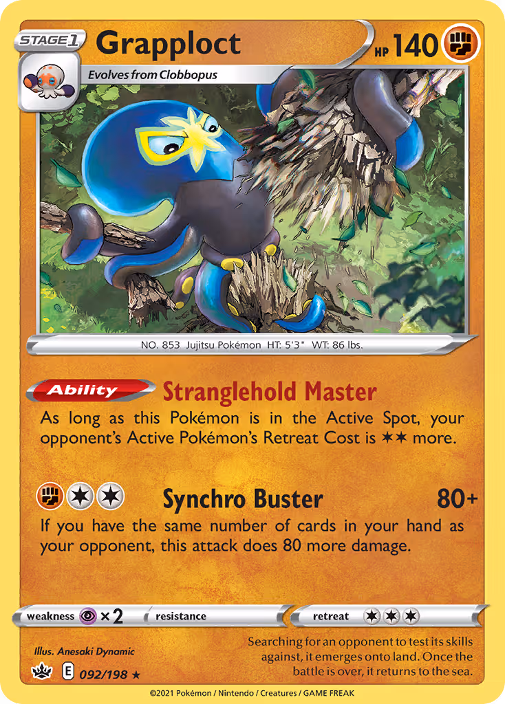 Grapploct 92/198 Pokemon card