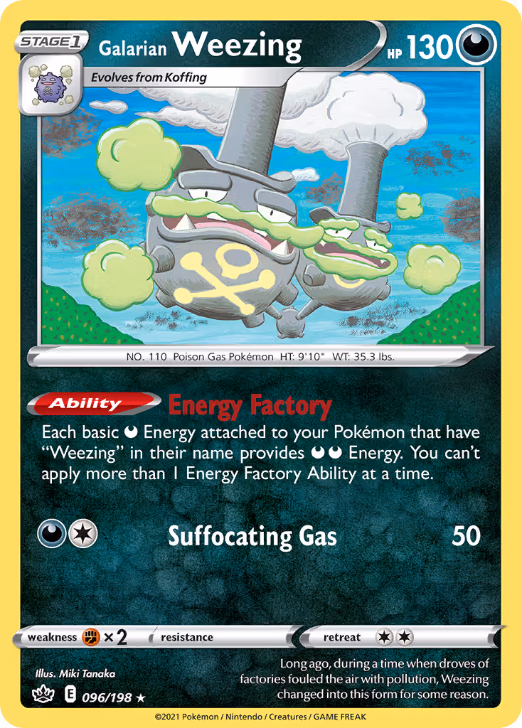 Galarian Weezing 96/198 Pokemon card