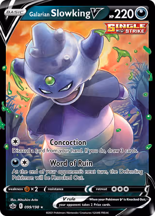 Galarian Slowking V 99/198 Pokemon card