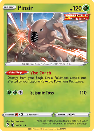 Pinsir 1/203 Pokemon card