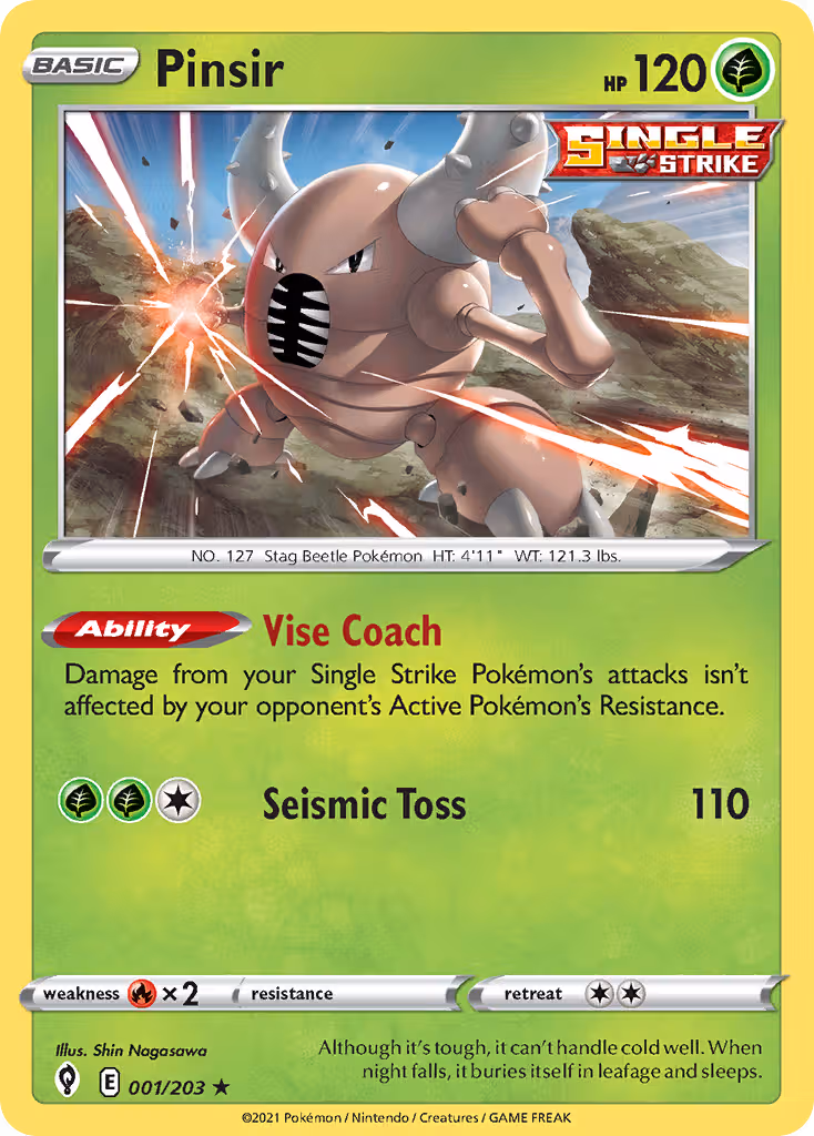 Pinsir 1/203 Pokemon card