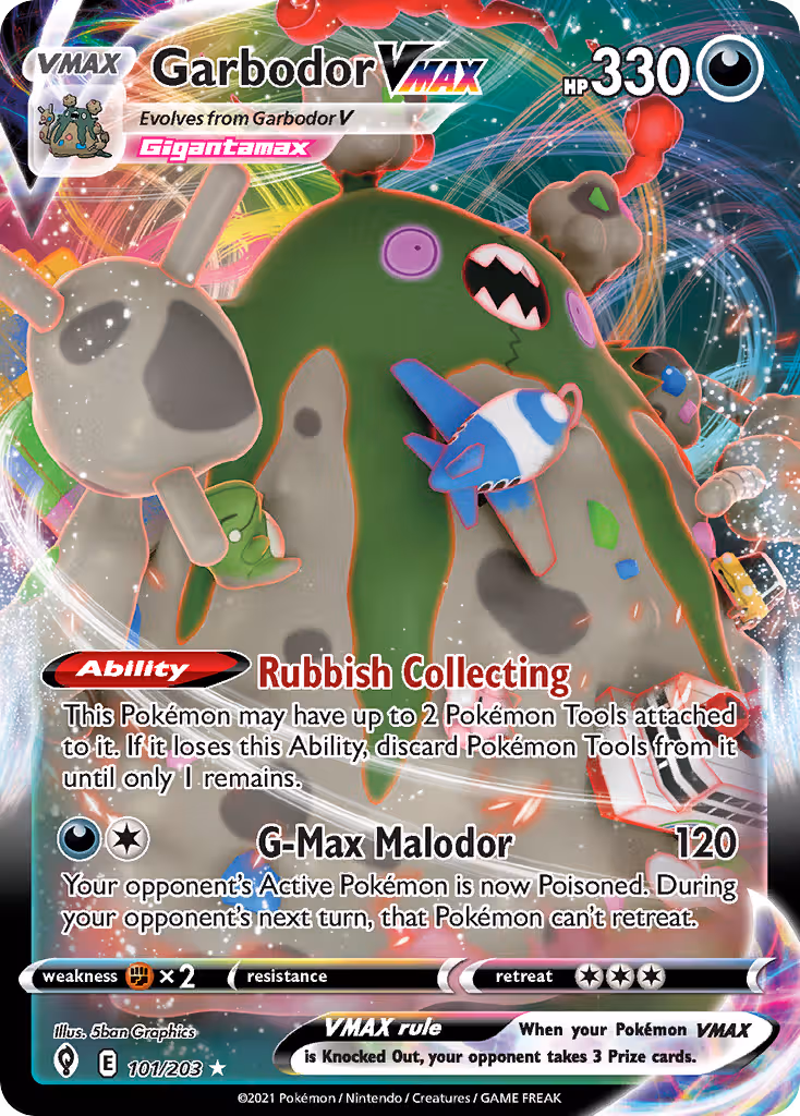 Garbodor VMAX 101/203 Pokemon card