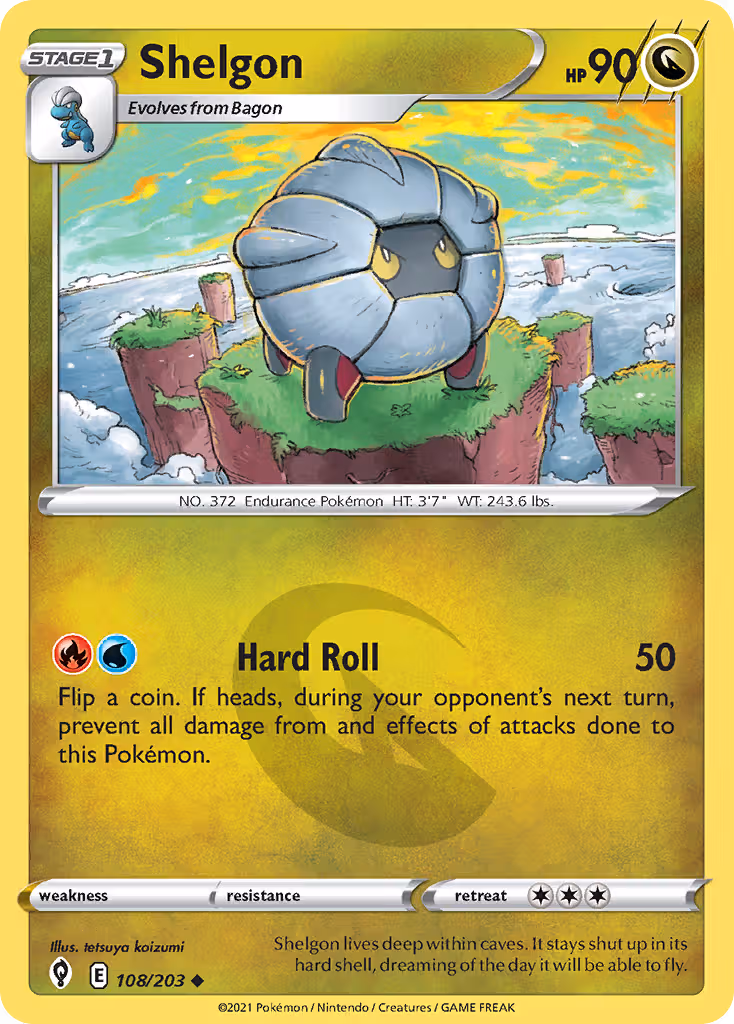 Shelgon 108/203 Pokemon card