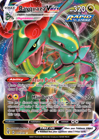 Rayquaza VMAX 111/203 Pokemon card
