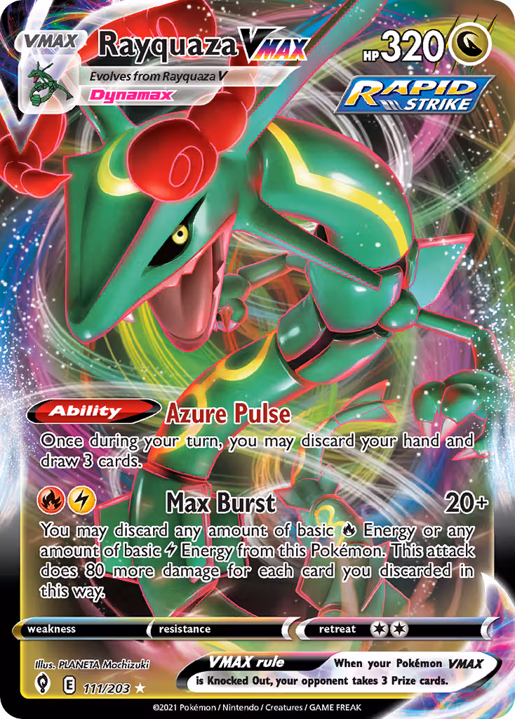 Rayquaza VMAX 111/203 Pokemon card