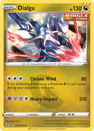 Dialga 112/203 Pokemon card