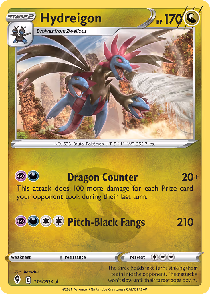 Hydreigon 115/203 Pokemon card