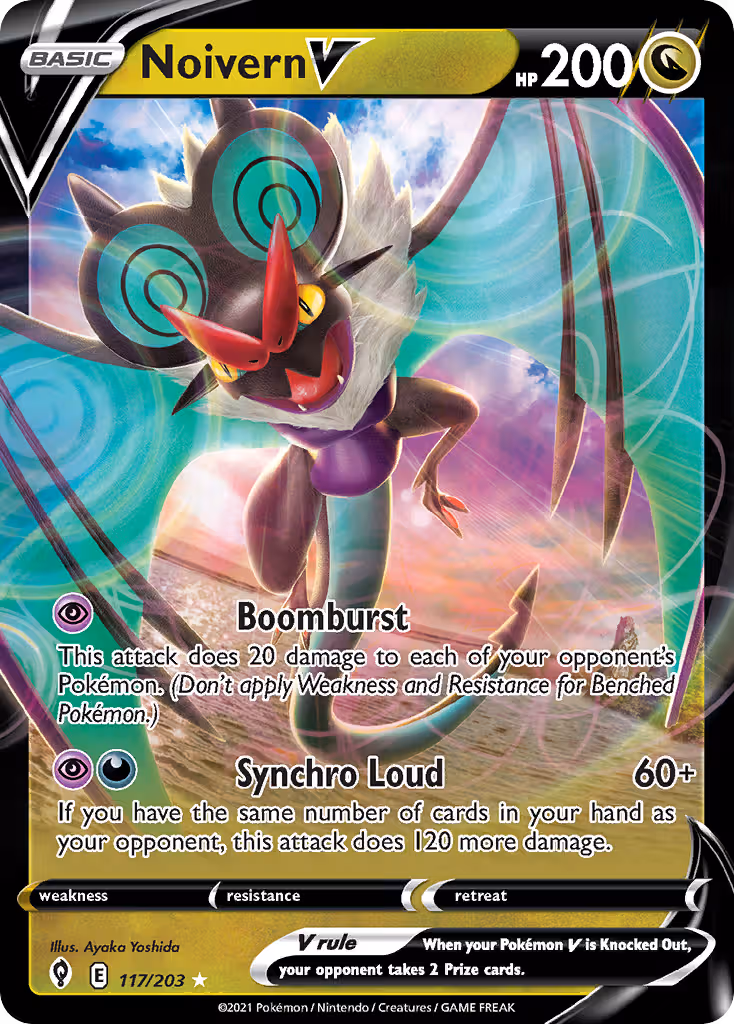Noivern V 117/203 Pokemon card