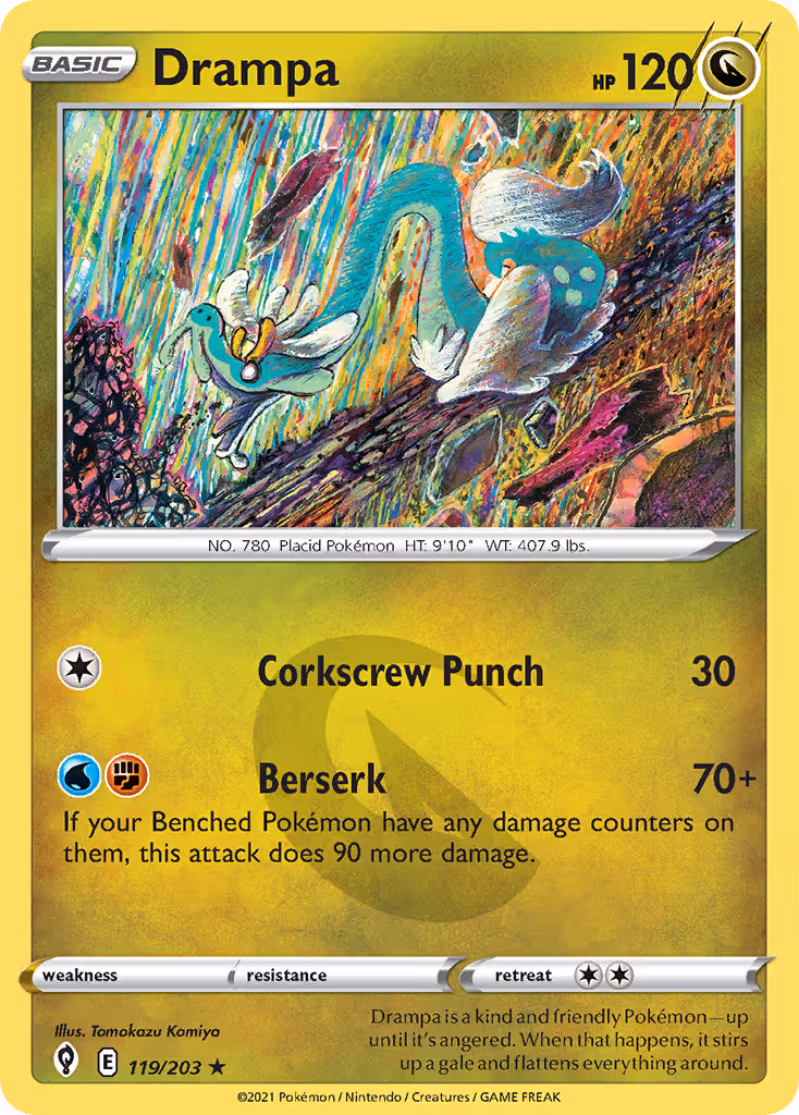 Drampa 119/203 Pokemon card