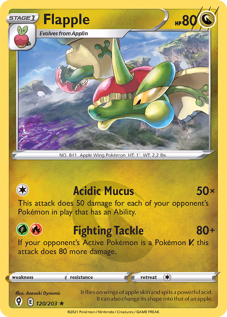 Flapple 120/203 Pokemon card
