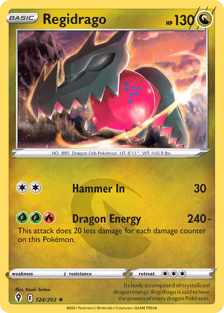 Regidrago 124/203 Pokemon card