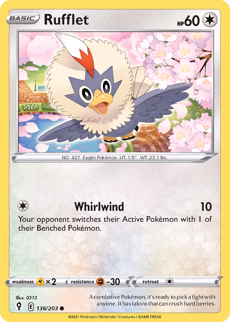 Rufflet 136/203 Pokemon card