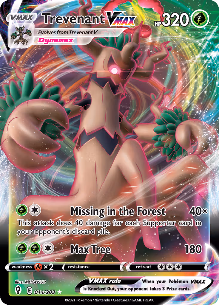 Trevenant VMAX 14/203 Pokemon card